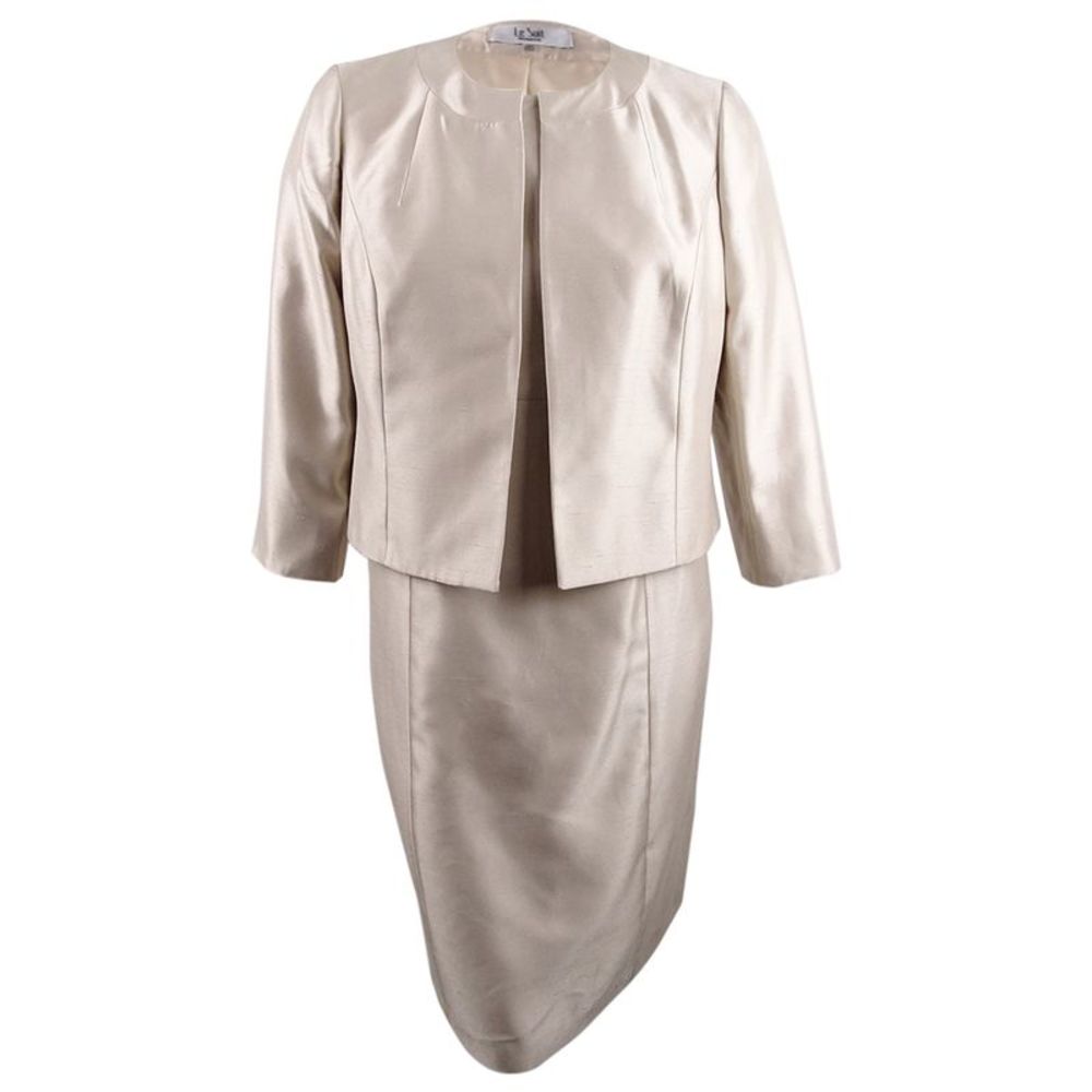 Le Suit Women's Open-Front Dress Suit - Champagne